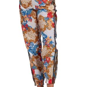 adidas Women's Patterned Track Pants - Brown, Blue, Red